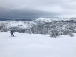 Looking west into the backcountry from Mammoth's backside with Davey McCoy.